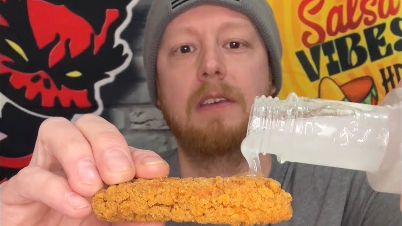 2 Million shu on a Flamethrower Chicken Strip! This is Crystal Death! #purecapsaicin #crystaldeath 
