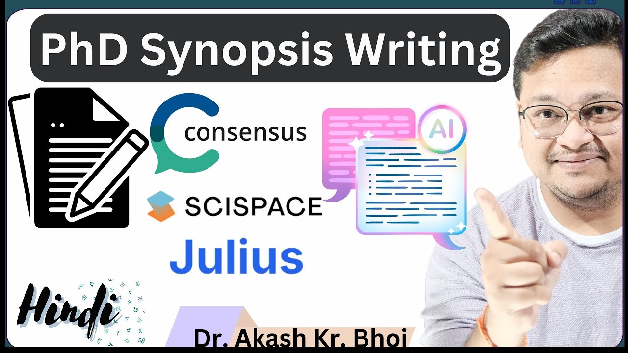 PhD Synopsis Writing || AI Tools for PhD Research Proposal Writing || Conceptual Framework || Hindi