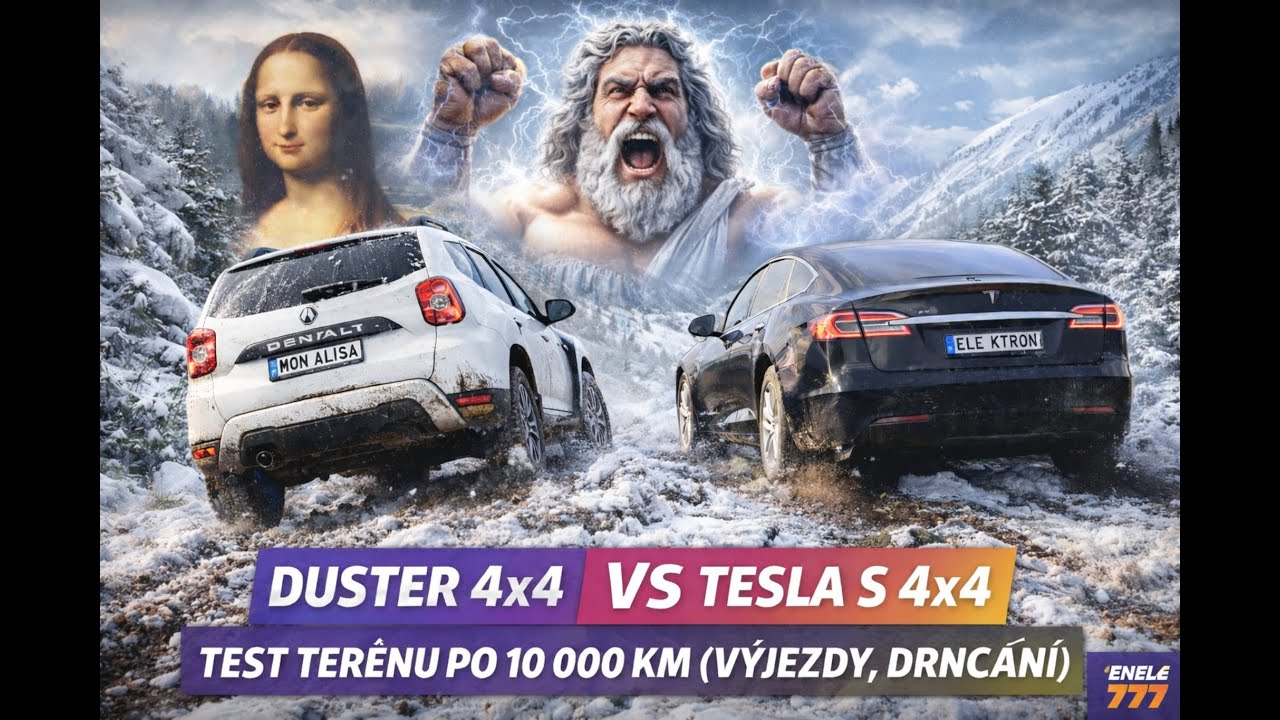 #1A #Elektromobil #Duster #4x4 versus #Tesla #S #4x4 jak jsou na tom oba vozy v terénu?