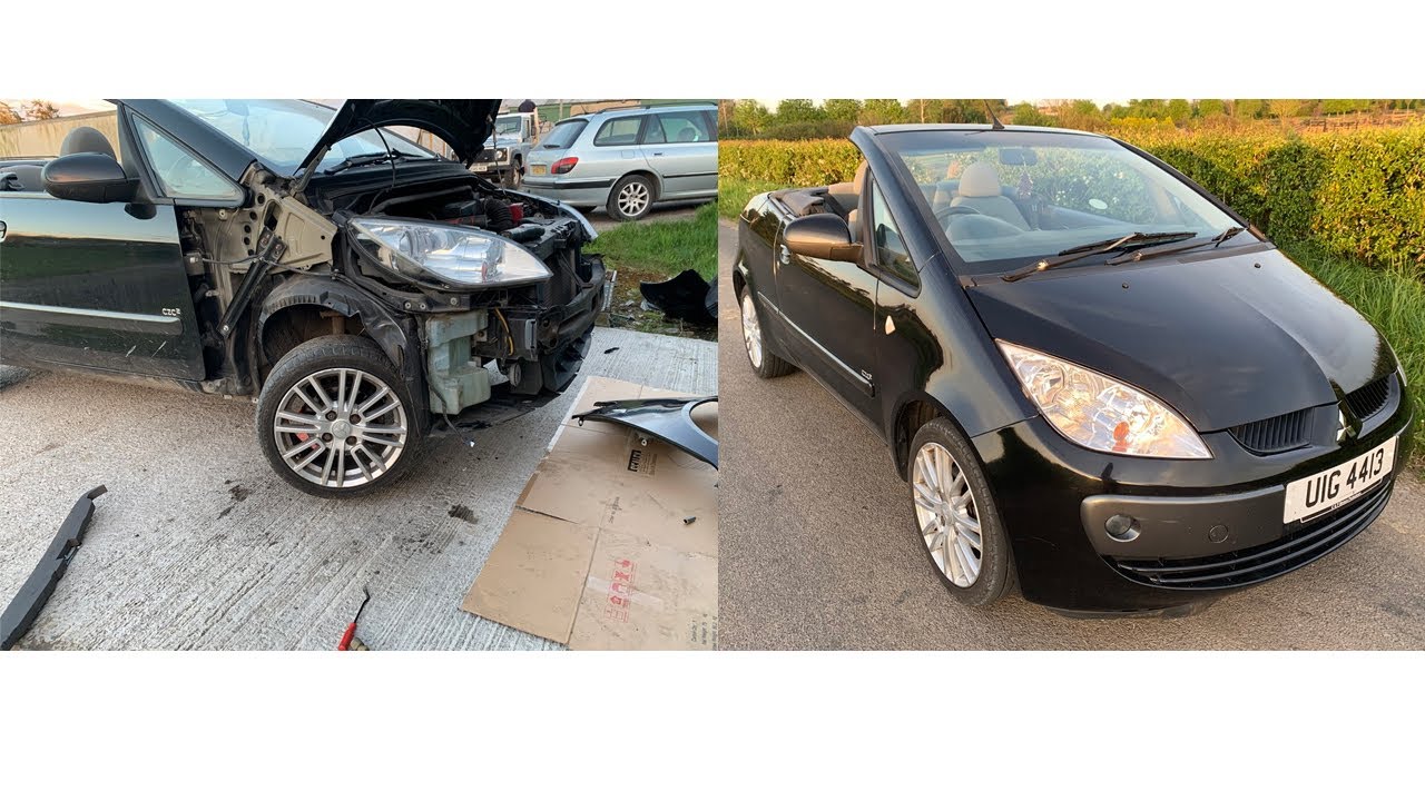 Mitsubishi Colt front Bumper and Wing Removal