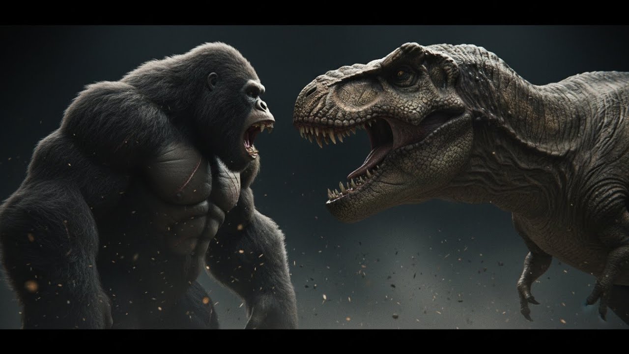 King Kong vs T Rex – The Most Brutal Clash Ever  Epic Monster Battle ⭐