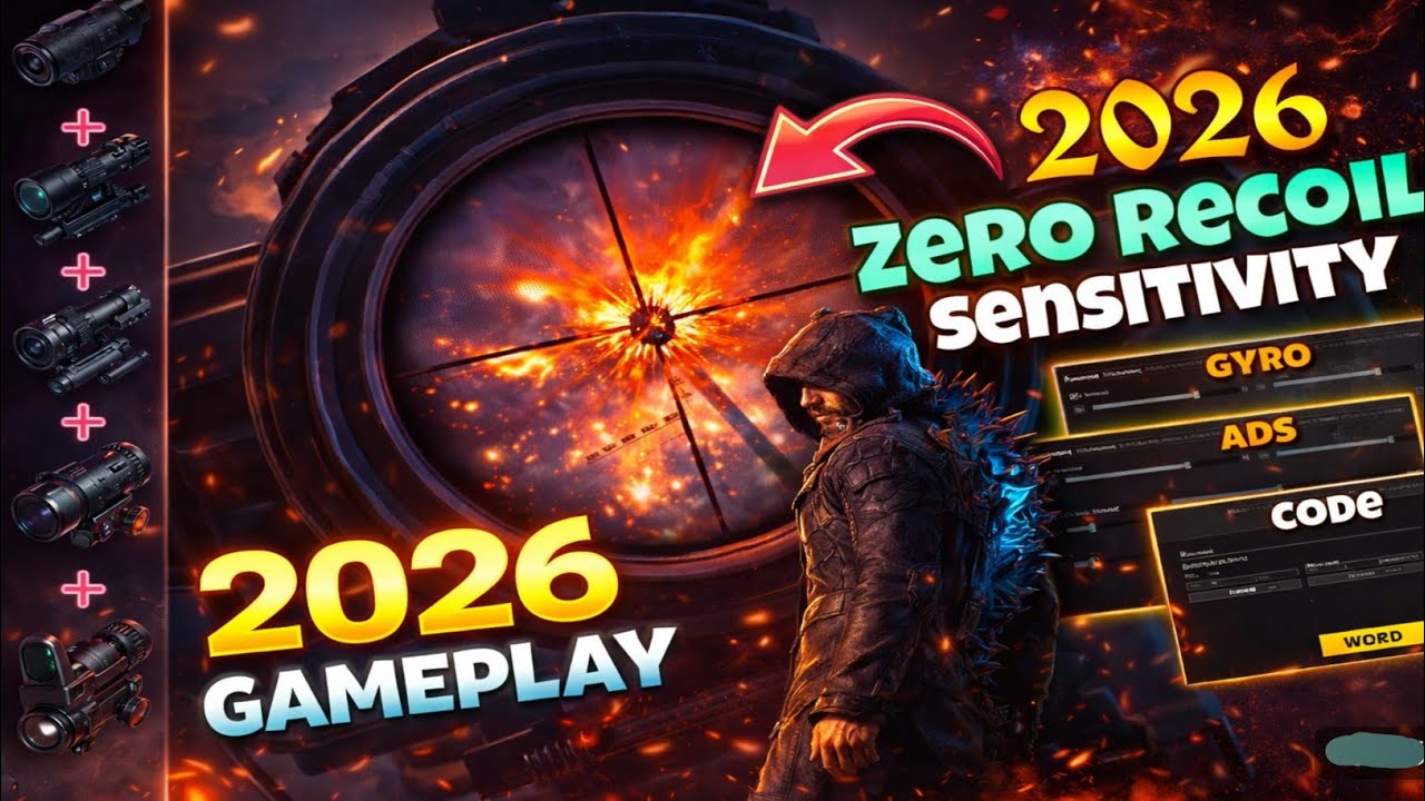 PUBG Mobile 2026 Zero Recoil Sensitivity | Gyro + ADS | Pro Gameplay Settings