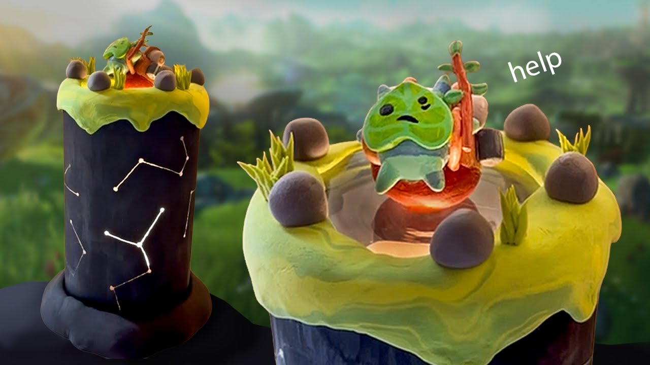 Я превратила стеклянную банку в лампу… и добавила туда Корока из Zelda, потому что почему бы и нет.