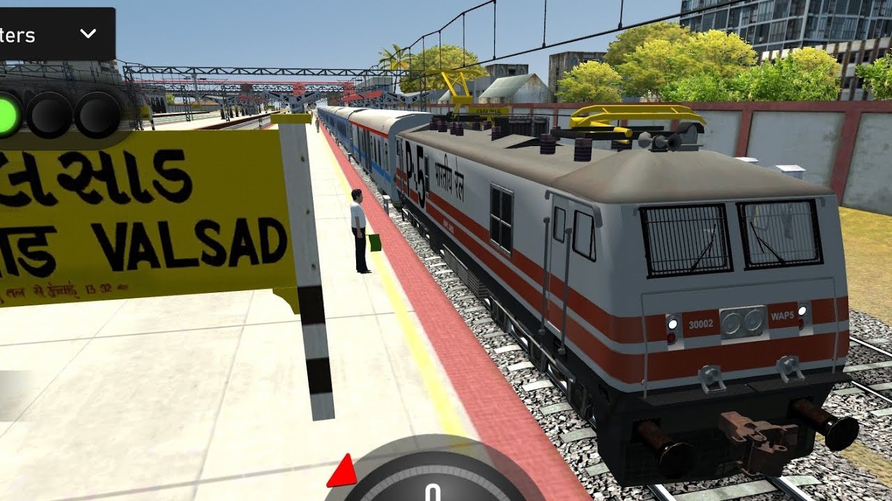 Gatiman Super past Express Train WAP-P(5Valsad To Ratlam ) Double Engine long train