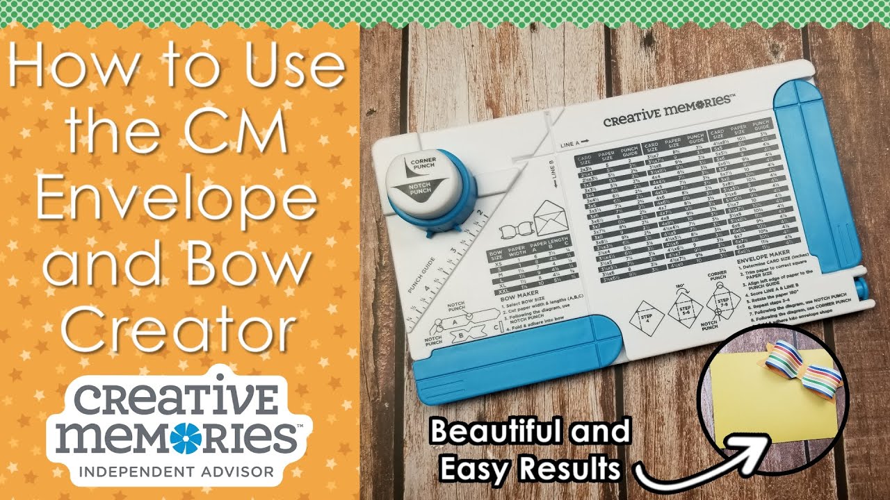 How to Use the Creative Memories Envelope and Bow Creator