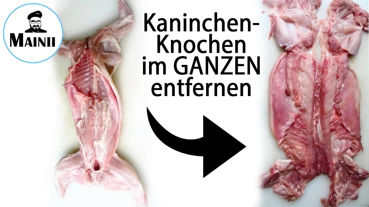 Kaninchen im Ganzen ausbeinen für einen gefüllten Kaninchen-Rollbraten