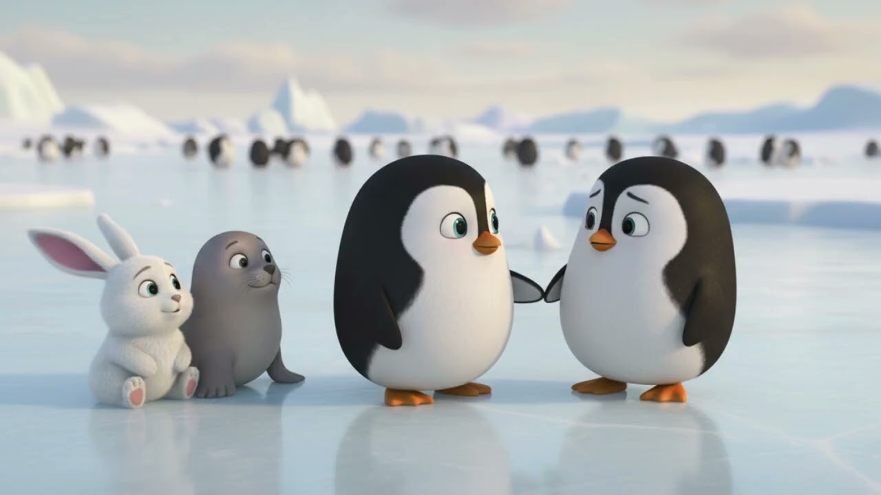 Gute Nacht Geschichte🐧❄️Pinguin Paul und das Mut Machen🐧❄️