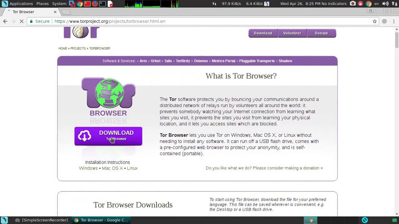 How to install Tor browser in parrot os