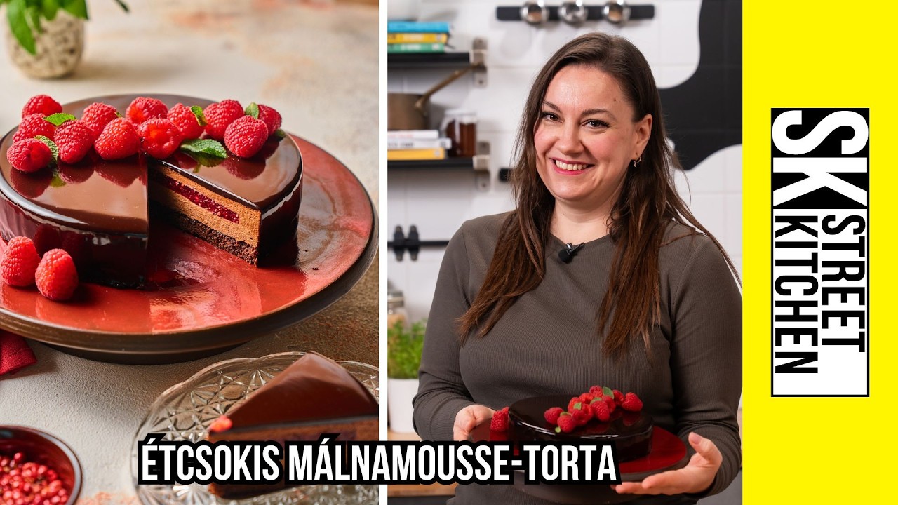 🔥Csokitorta felturbózva?🔥 Étcsokis MÁLNAMOUSSE-torta BROWNIE-alappal