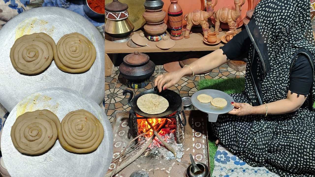 चूल्हे का खाना #rajasthani food and farming