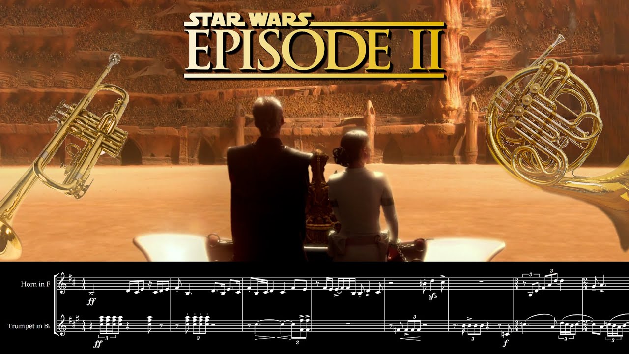 Star Wars II - Love Pledge and the Arena || French Horn & Trumpet Cover