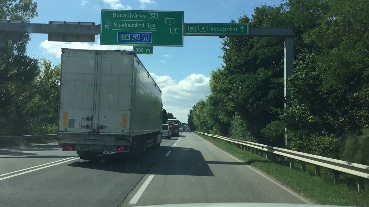 Székesfehérvár bypass Highways 7 - 8 - M7 Driving in Hungary 2021