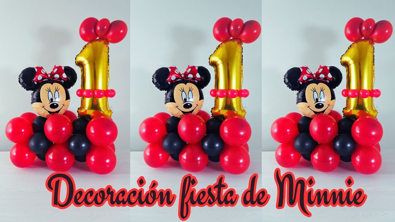 🎈¿Cómo hacer un bouquet con globos? ❤️minnie party decoration 🎈How to make a bouquet with balloons?