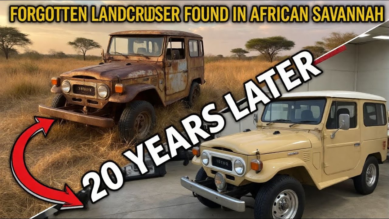 Forgotten Land Cruiser Found in African Savannah &ndash; 20 Years Later&rdquo; #CarRestoration #Rust2Shine