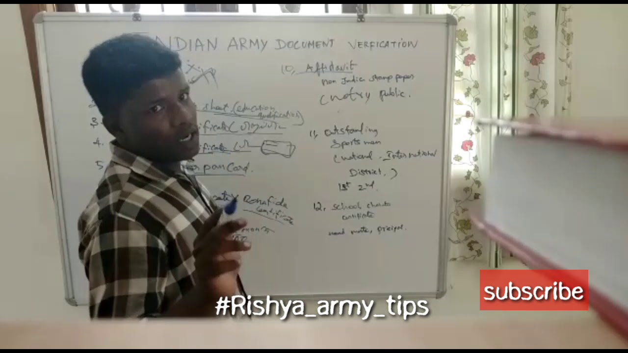 Indian army document and certificate verification details tamil_ #Rishya_army_tips