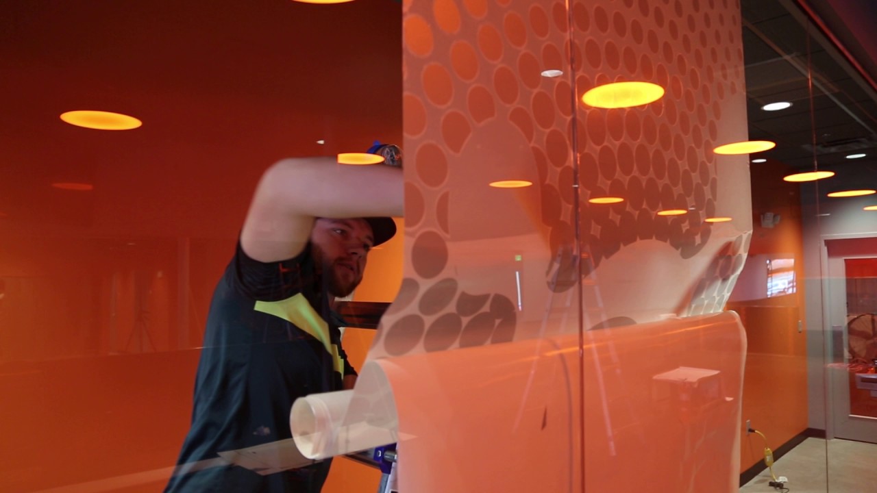 Die cut graphics window and wall installation