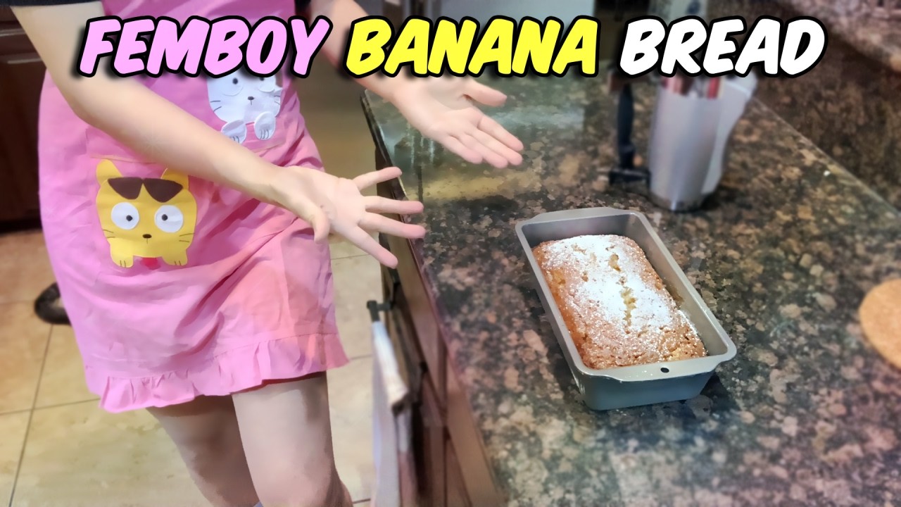 [IRL] Femboy Bakes You Banana Bread! 🍌🍞