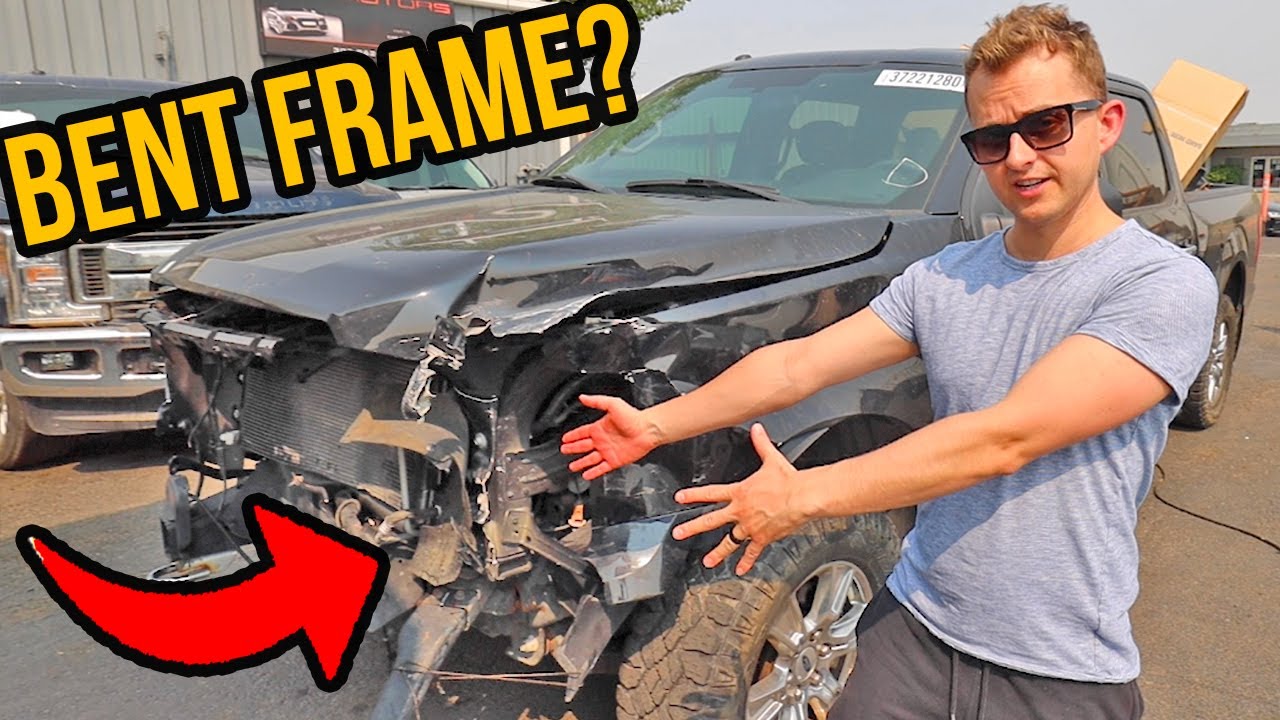 Rebuilding Wrecked 2017 Ford F150 XLT with Bent Frame | Part 1
