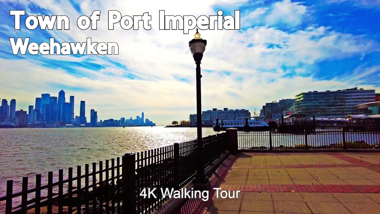 Port Imperial in Weehawken New Jersey | 4K Walking Tour