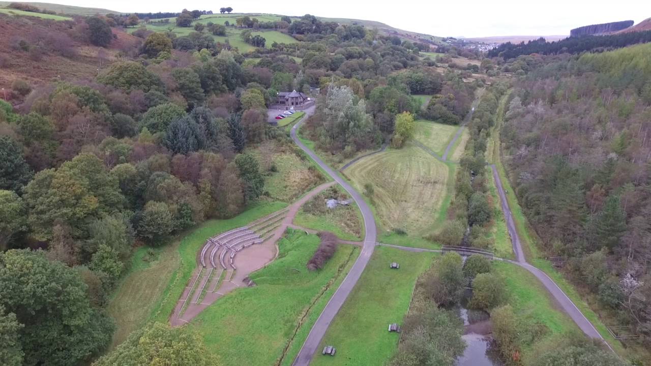 Drone views Over Parc Cwm Darran