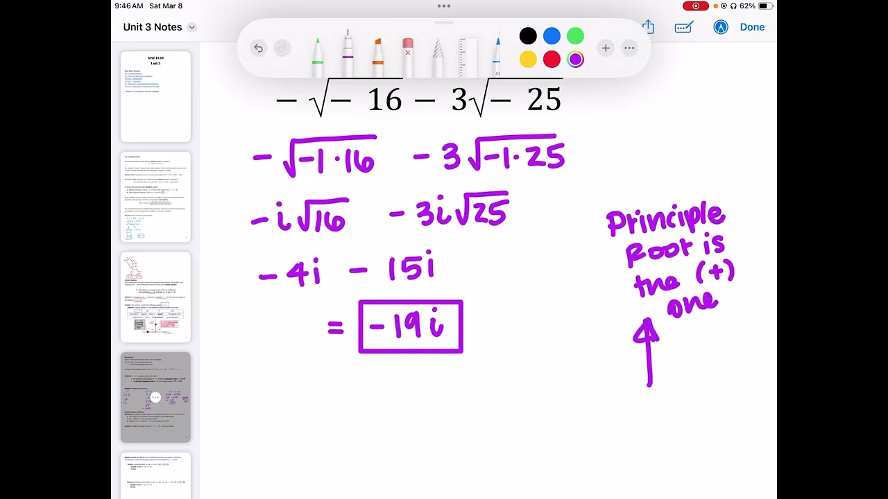 Section 2.4 - Complex Numbers