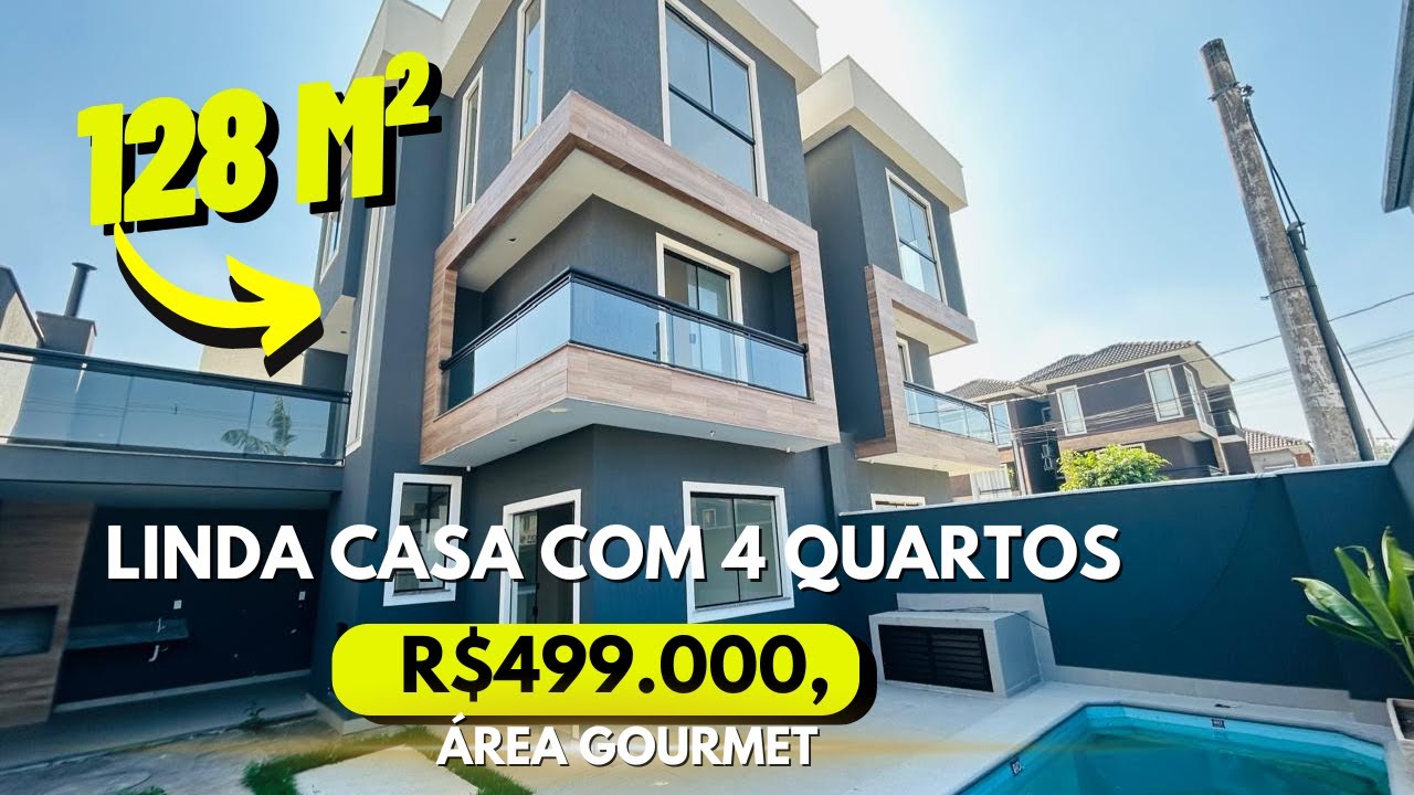 Linda casa triplex com piscina a venda em Campo Grande RJ