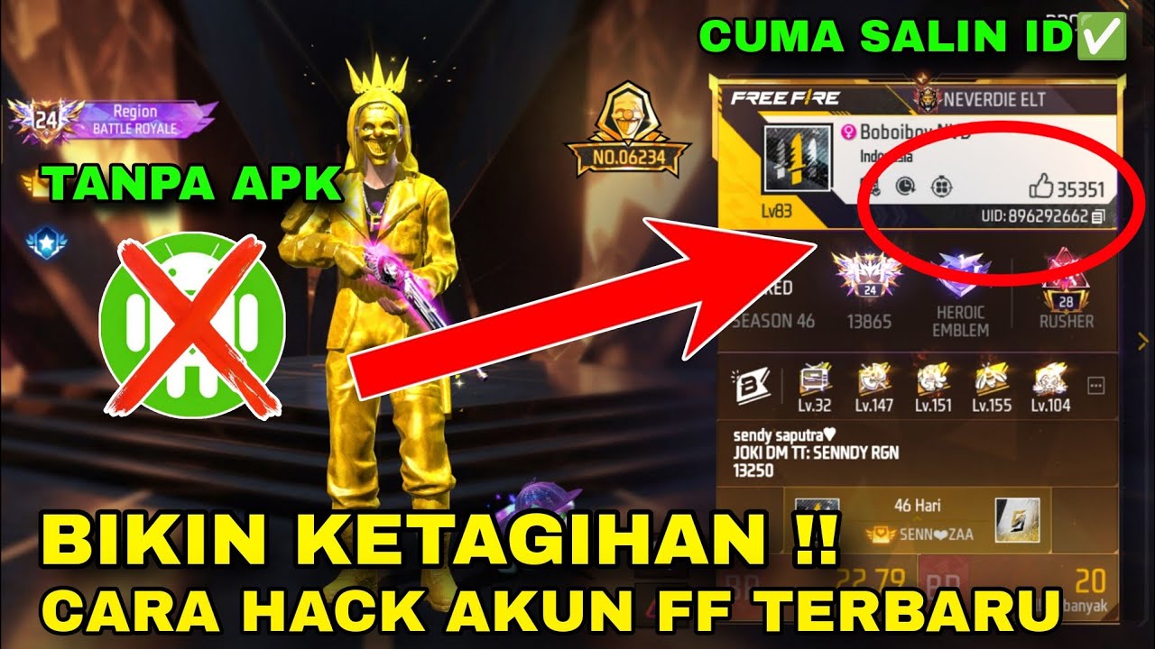 BIKIN KETAGIHAN!! CARA HACK AKUN FREE FIRE TERBARU 2025 - CARA MENGEMBALIKAN AKUN FF YANG HILANG