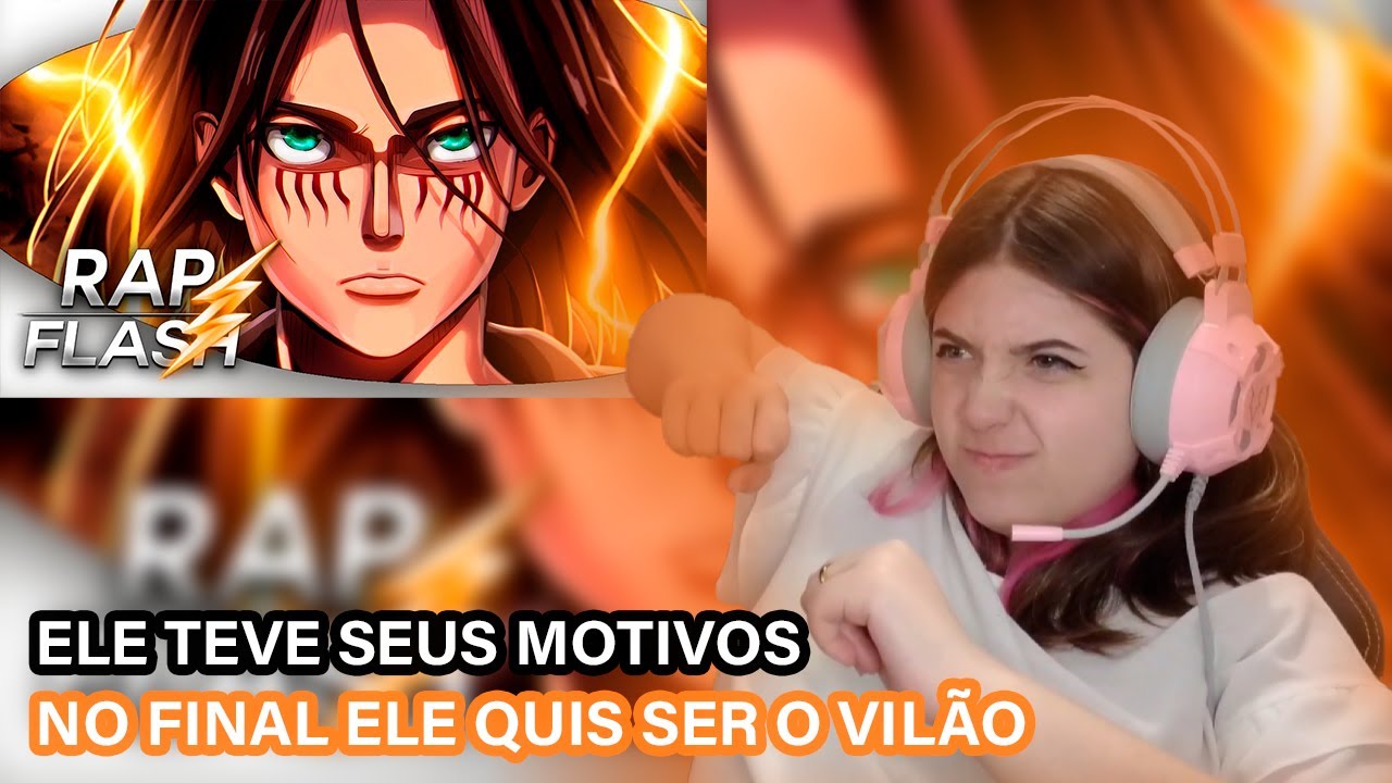 (REACT) Reagindo a Rap do Eren (Shingeki no kyojin) - O Rugido da Terra | Flash Beats
