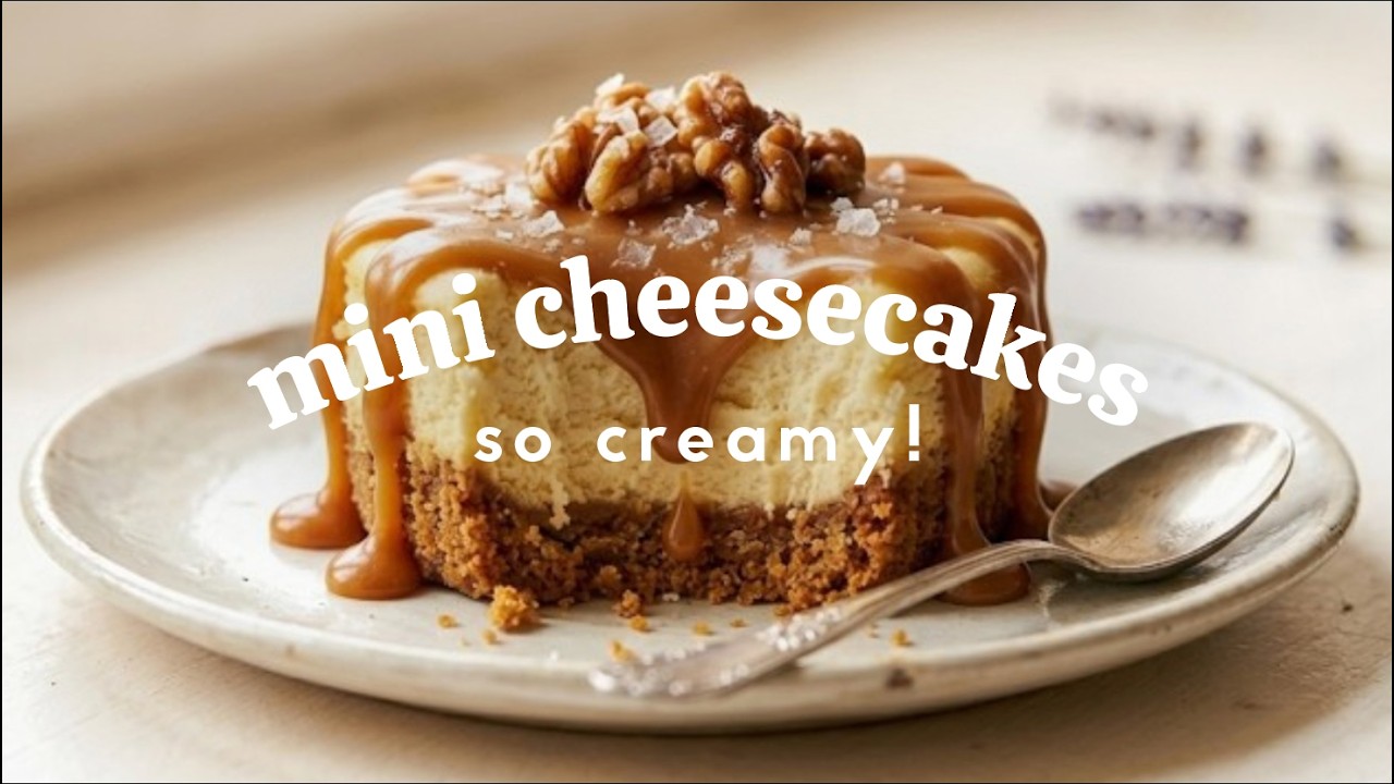 Mini Cheesecakes with Caramel | So Creamy & Easy!