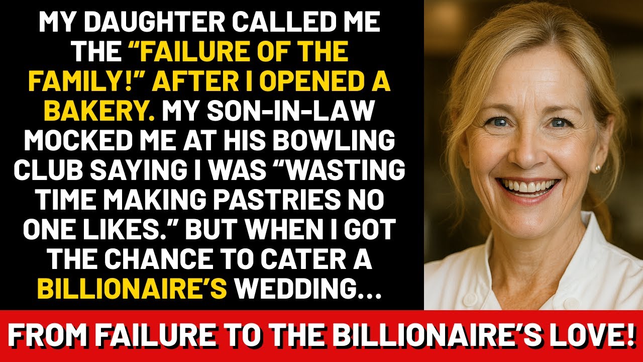 My daughter called me the “FAILURE OF THE FAMILY!” after I opened a bakery. My son-in-law mocked