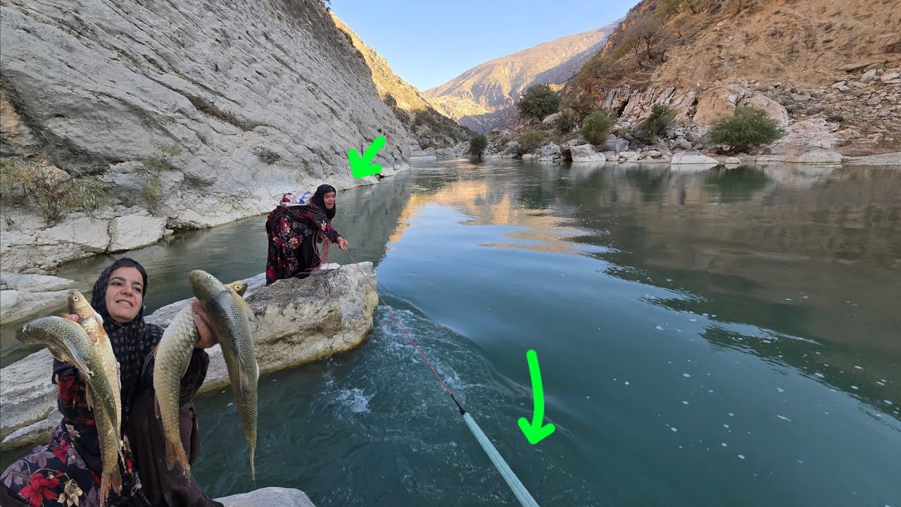 🌊 Kalthum and the fishing net: 🎣Fishing in the raging river and the anger of Bazegasht 🏞️