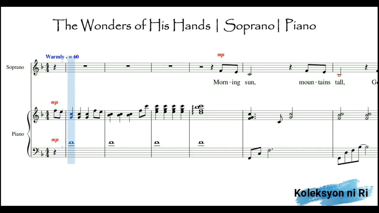 The Wonders of His Hands | Soprano | Vocal Guide by Sis. Angeline Juanilllo