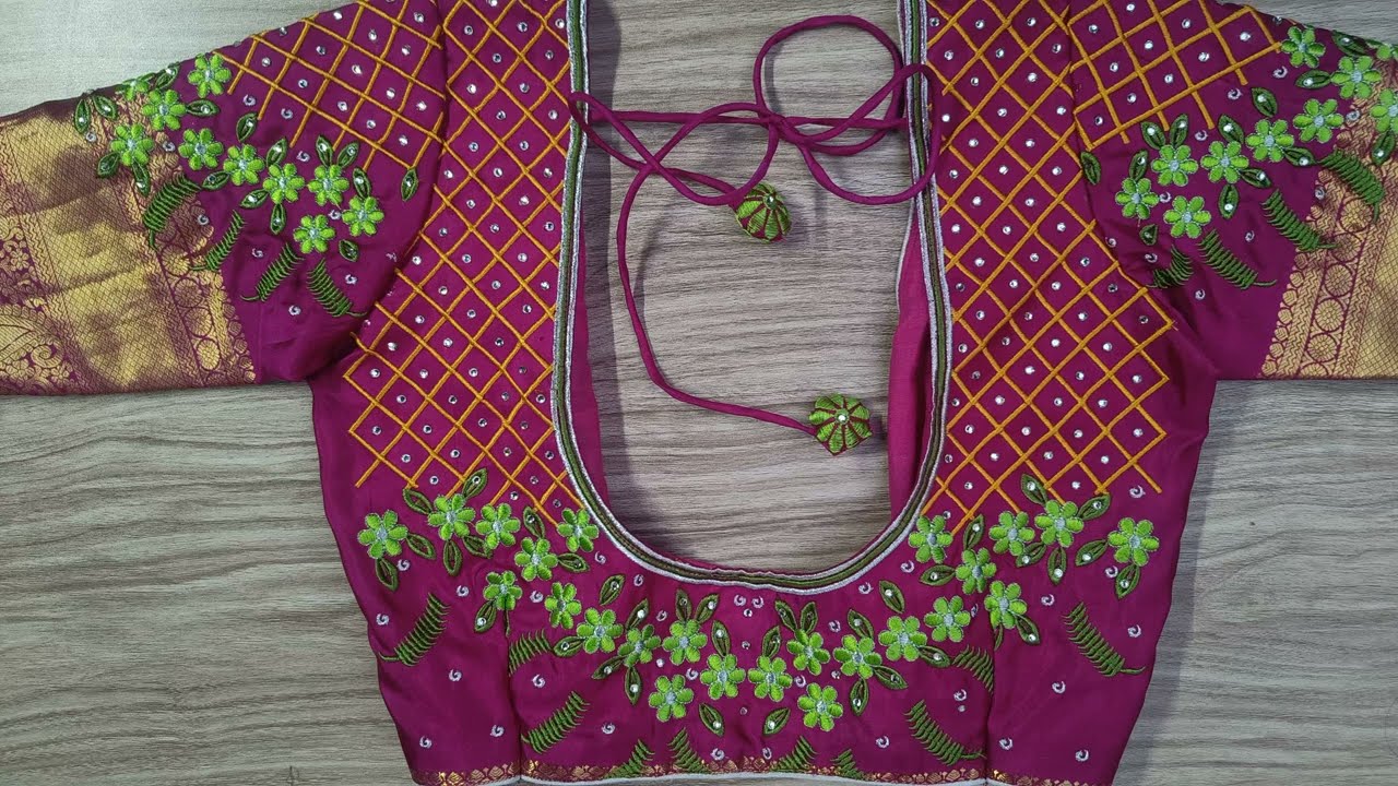 Silk Embroidery Blouse Piece 