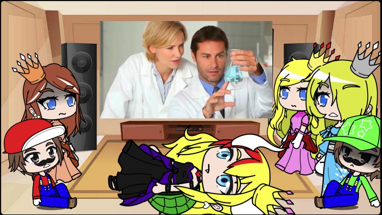 Mario reacts to Rosalina Unmasked {Both parts} | Gacha Club | Game Theory