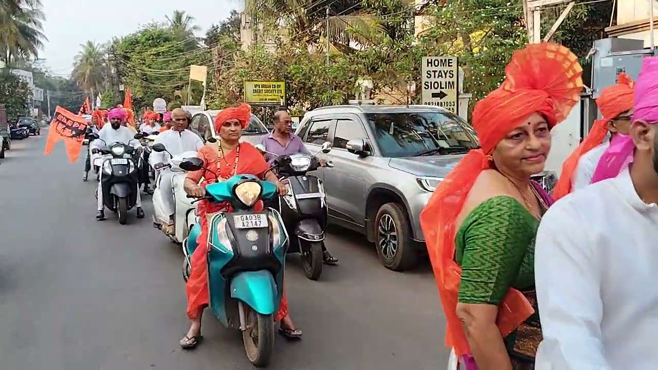 On the occasion of shivjayanti samarthan sanghtna organised rally at siolim.