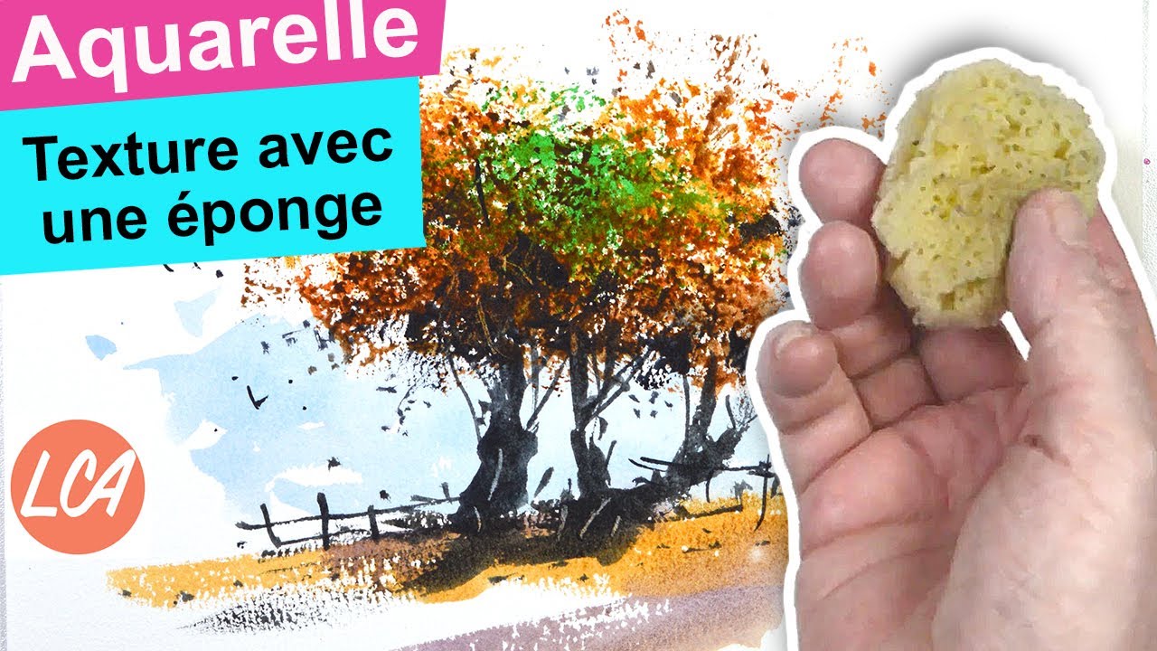 Aquarelle : Peindre avec une éponge !