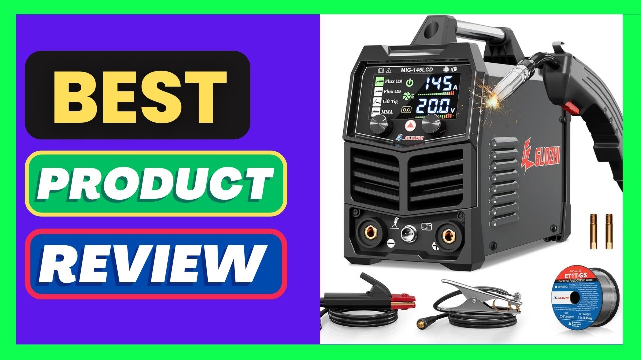 GZ GUOZHI 145A MIG Welder, 3 in 1 Welder FLUX MIG/Lift TIG/ARC Multi