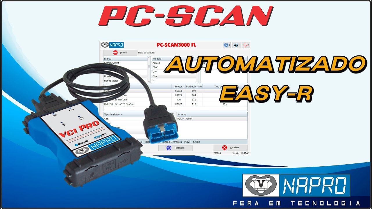 Automatizado Easy-R da Renault com PC SCAN da Napro