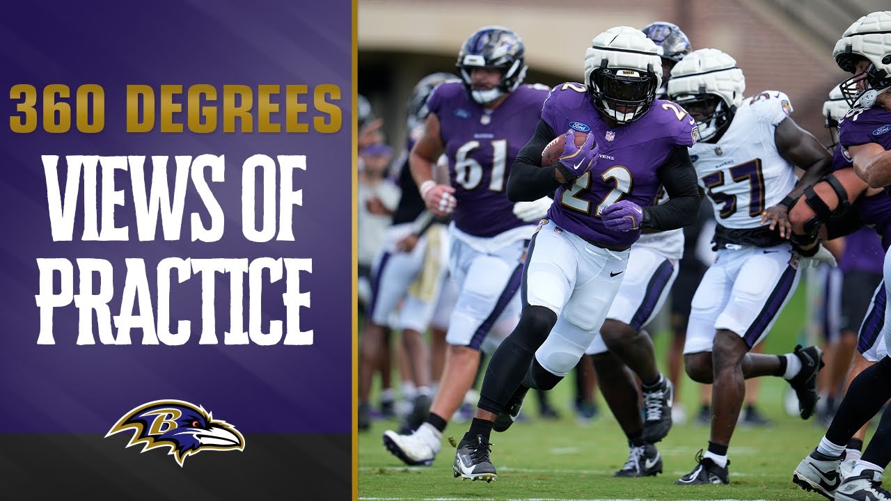 360-Degree View of Ravens Training Camp Practice | Baltimore Ravens