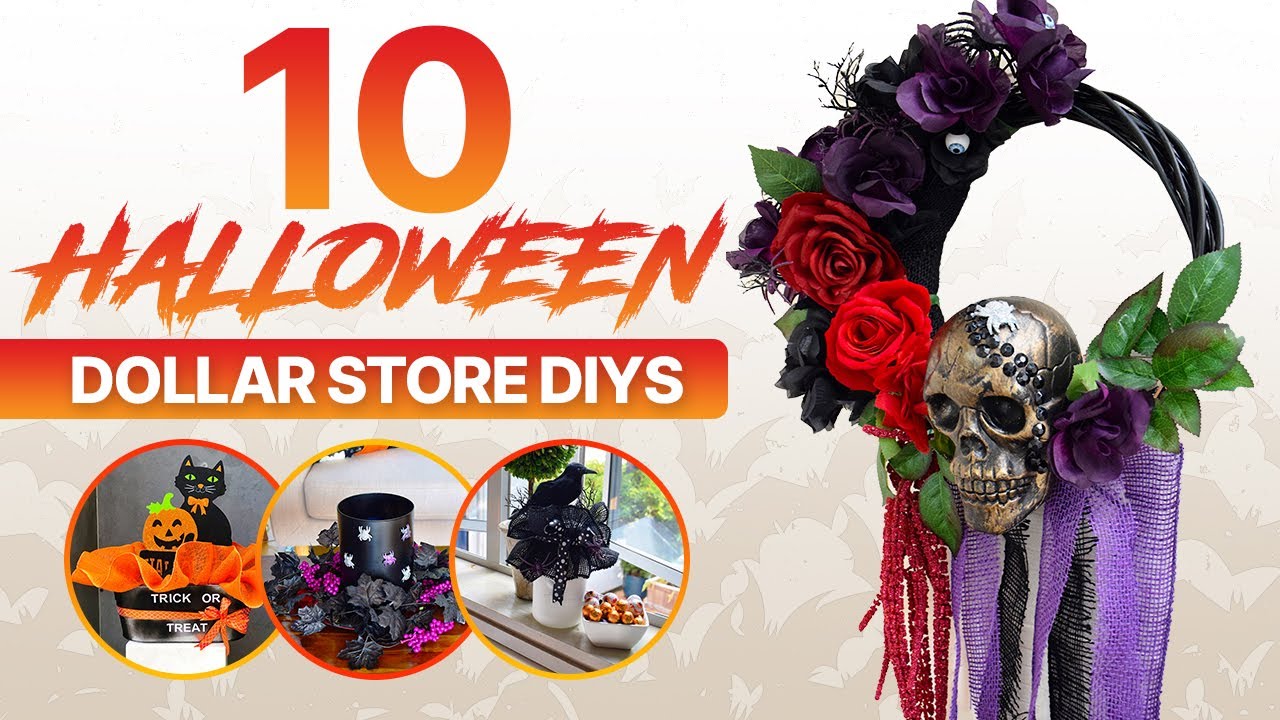 10 Halloween Dollar Store DIYS! Cheap and Easy Halloween Decorations Ideas/2020