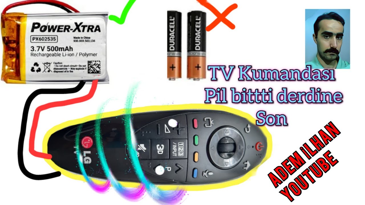 #electronic Tv Kumandası Pil değiştirme Derdine Son.Şarjlı Tv Kumandası yapımı repair
