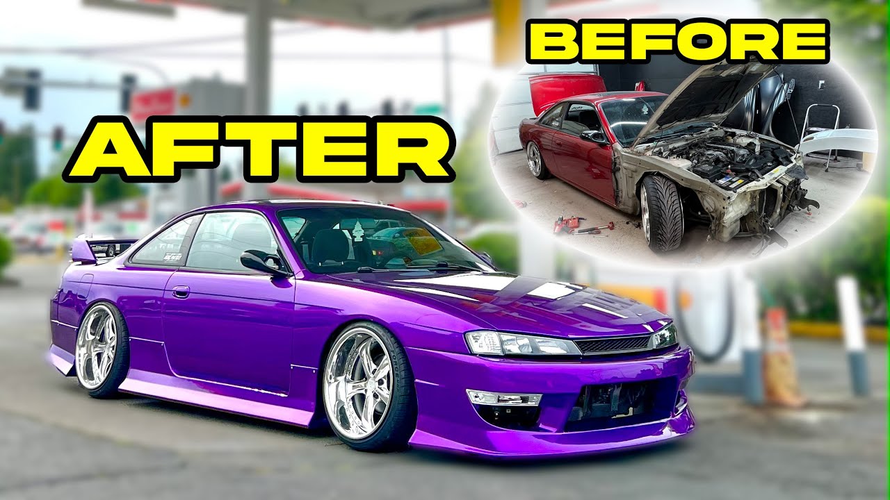 Восстановление РАЗРУШЕННОГО Nissan S14 за 20 минут *Удивительное преображение*