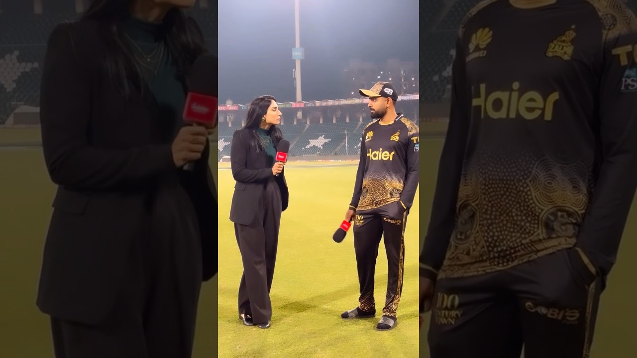 Babar Azam and Zainab Abbas during PSL 9