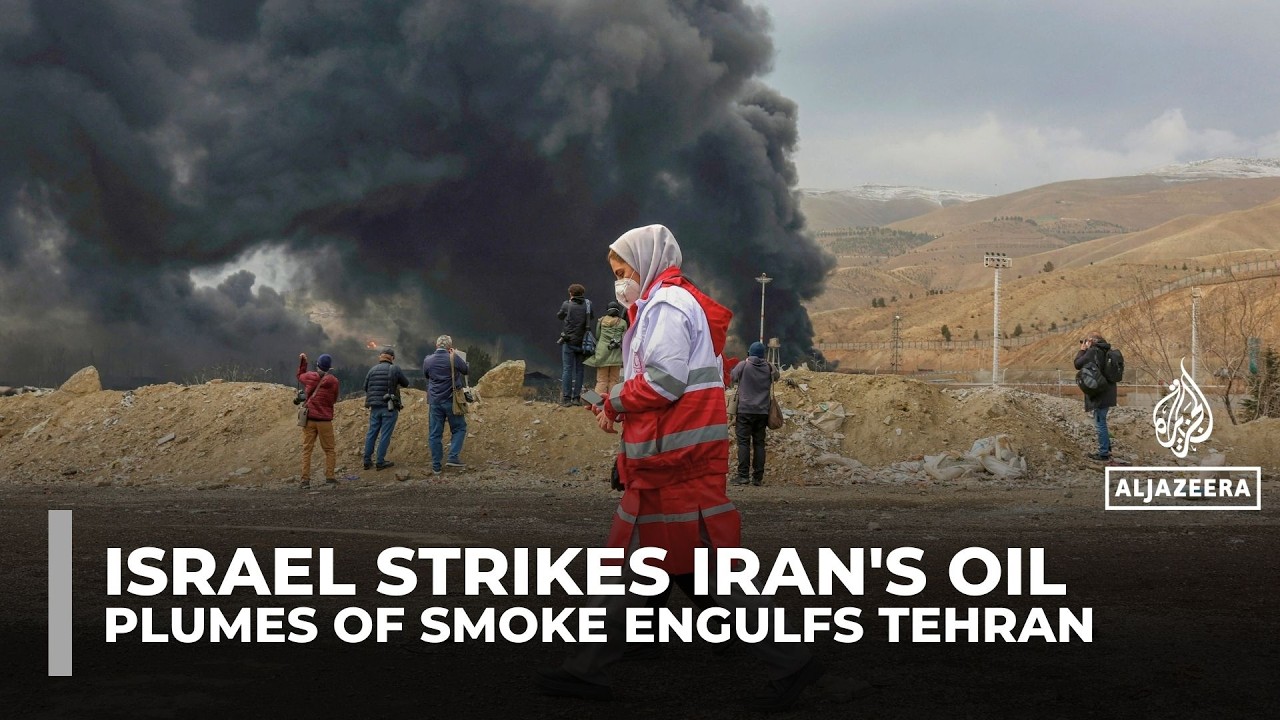 Plumes of smoke rise over Tehran after Israeli air strikes hit Iran&rsquo;s oil facilities