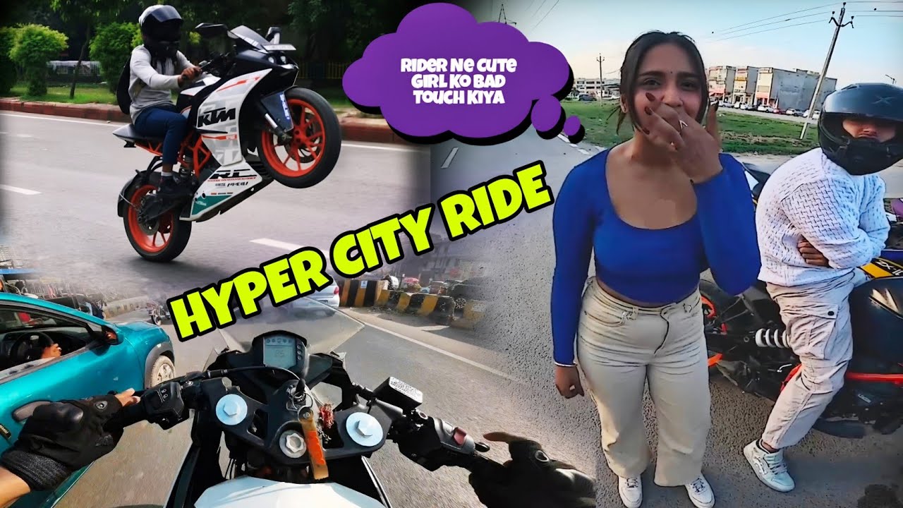 Hyper City Rider ||😱 Rider Ne Cute Girl Ko Dara Diya girl angry ho gayi 🤬 #vlog281 