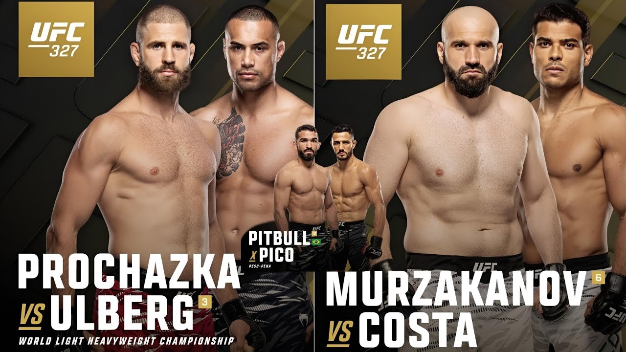 Полный Кард UFC 327! Прохазка - Ульберг|Мурзаканов - Коста|Питбуль, Гамрот.