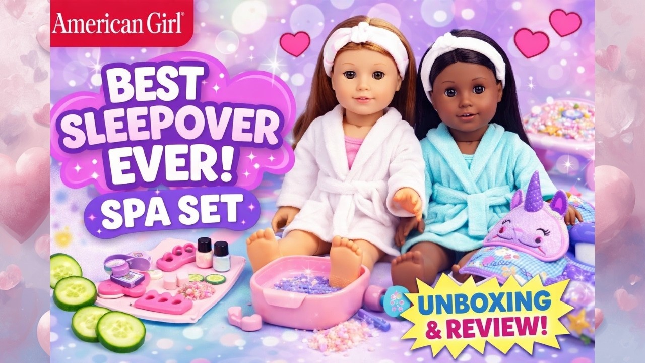 Игровой набор American Girl Truly Me, 18-дюймовая кукла, «Лучшая ночёвка в жизни!», спа-набор.