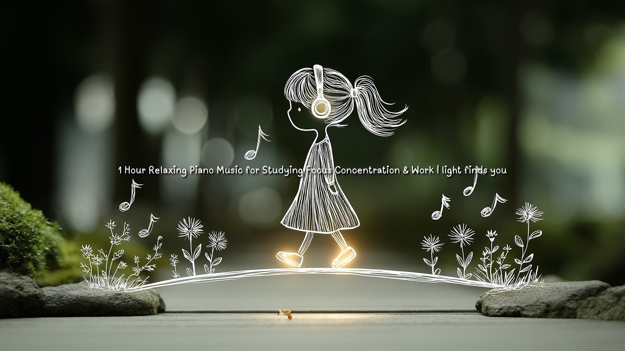 1 Hour Relaxing Piano Music for Studying Focus Concentration & Work | light finds you