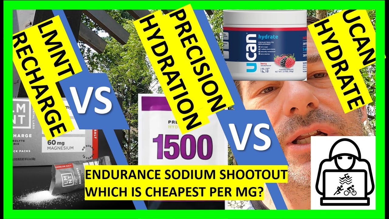 Which sodium product costs less per mg? Which is the best? LMNT vs Precision Hydration vs UCAN.