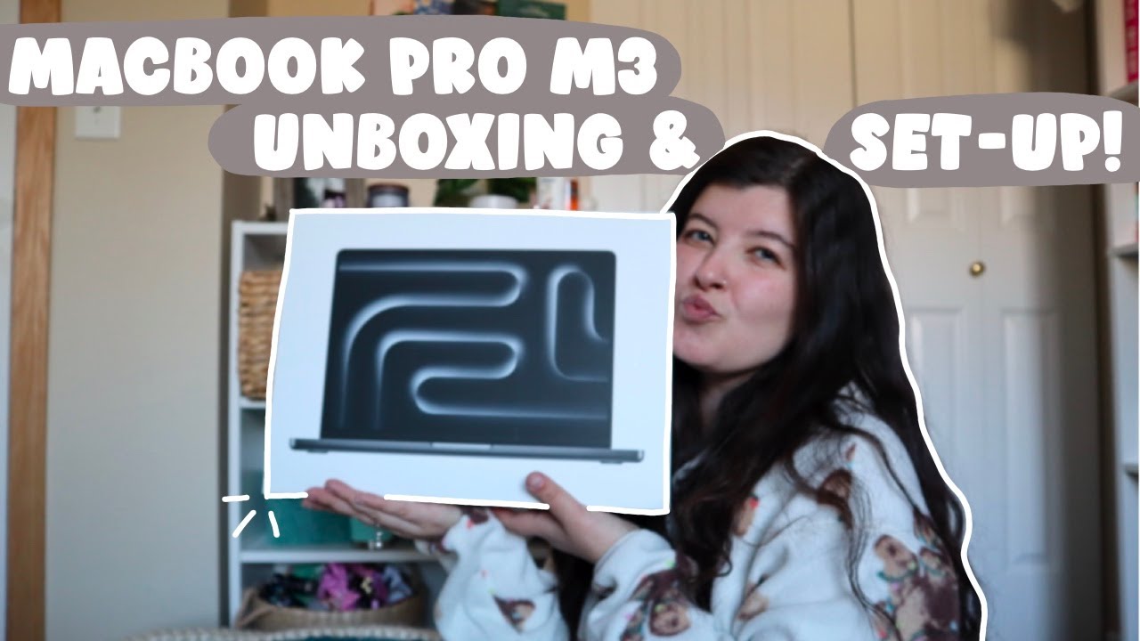 macbook pro m3 unboxing, set-up & accessories!